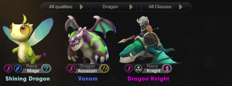 Auto Chess Mobile  Dragon knight, Sand king, Dark spirit